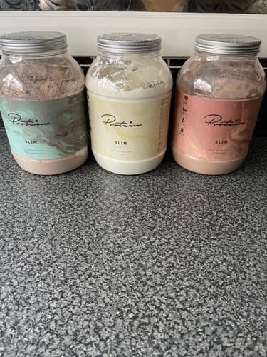 Customer photo review of Slim Meal Replacement | 34 Meals + Free Pink Shaker