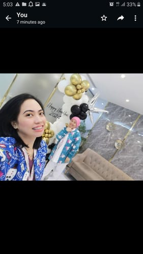 Customer photo review of Butterfly Printed Scrub Jacket