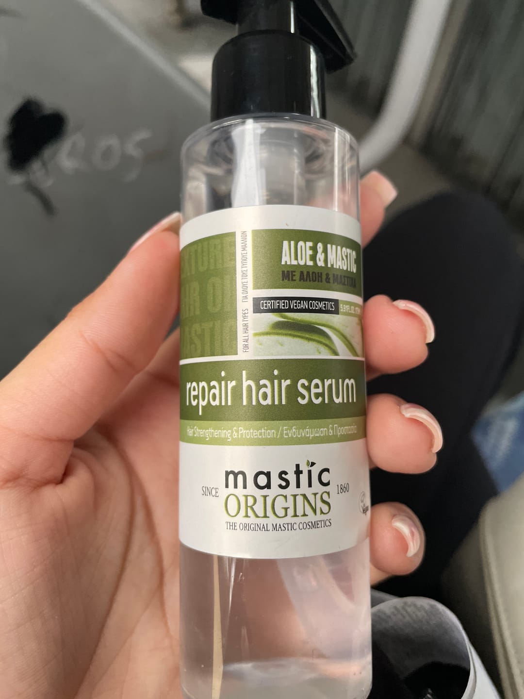 Customer photo review of REPAIR HAIR SERUM