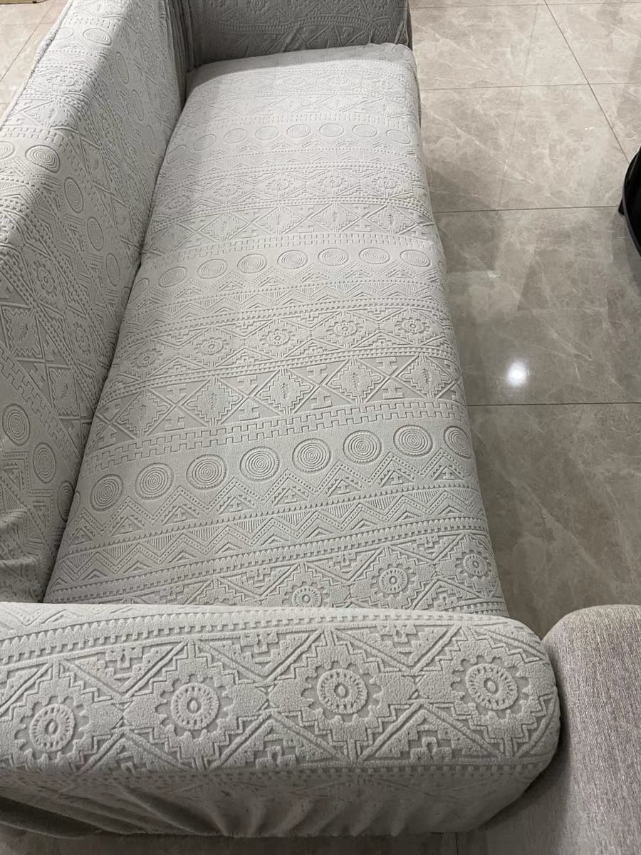 Customer photo review of Anti-Scratching All-Inclusive Solid Pattern Sofa Cover