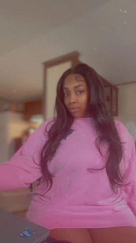 Customer photo review of 5x5 Invisible Lace Closure Glueless Wigs Long Straight Human Hair Wigs 180% Density