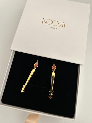 Customer photo review of Blood Manipulation Earrings