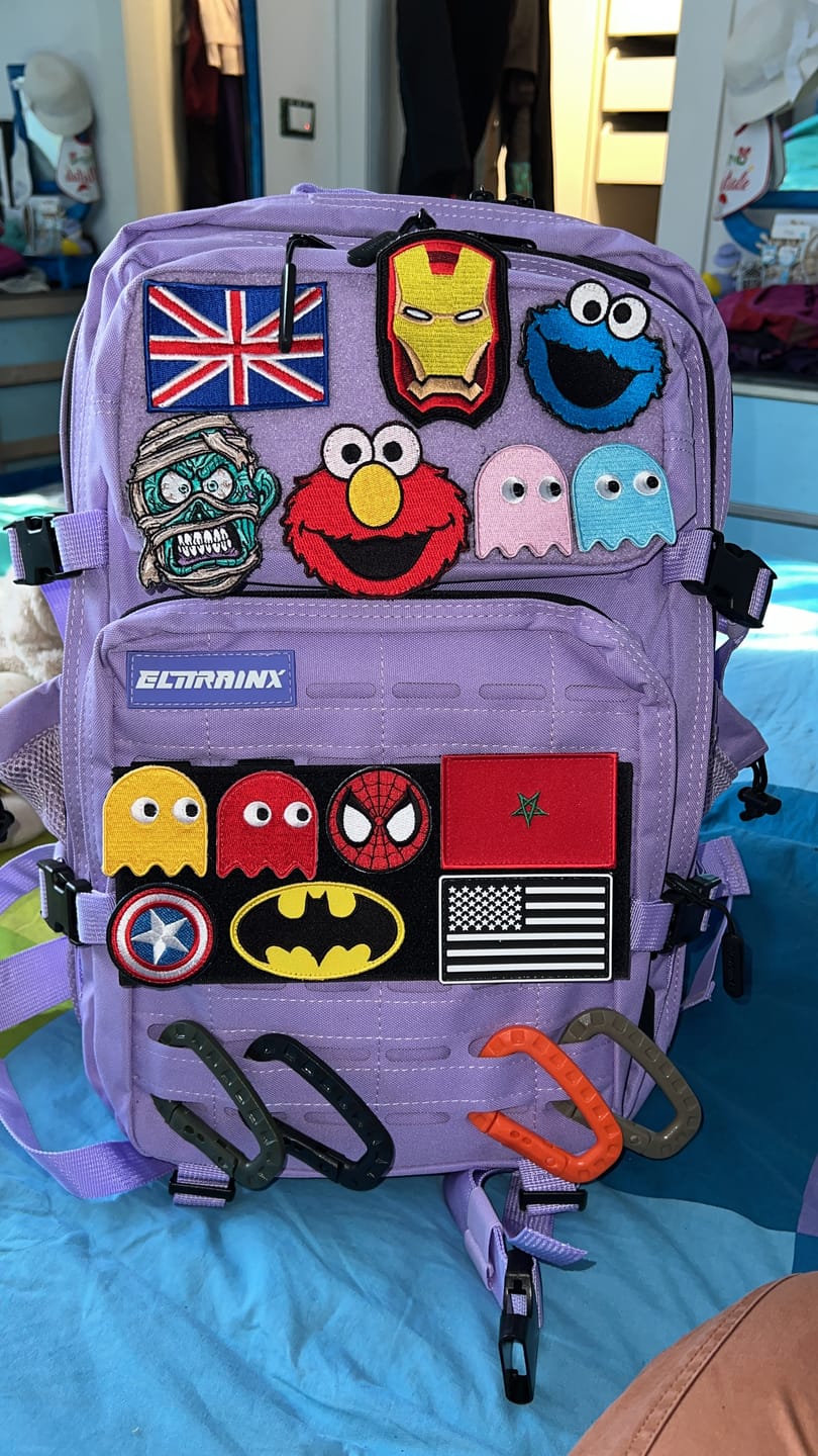 Customer photo review of Panel de Velcro para Mochilas de 45L Negro