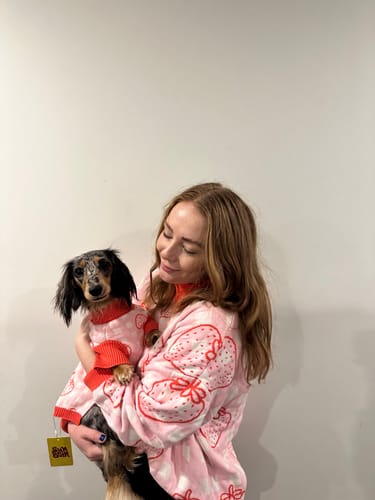Customer photo review of *LIMITED* Strawberry Oversized Human Sweater