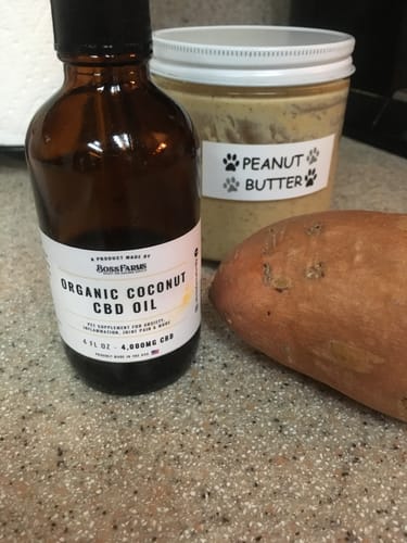 Customer photo review of MCT CBD Oil : PET & HUMAN SUPER DOSE - 4,000 MG CBD CBD for dogs and cats