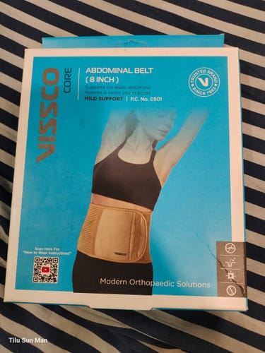 Customer photo review of Abdominal Belt (8") |Supports the Weak Abdominal Muscles to Relieve Pain (Beige)