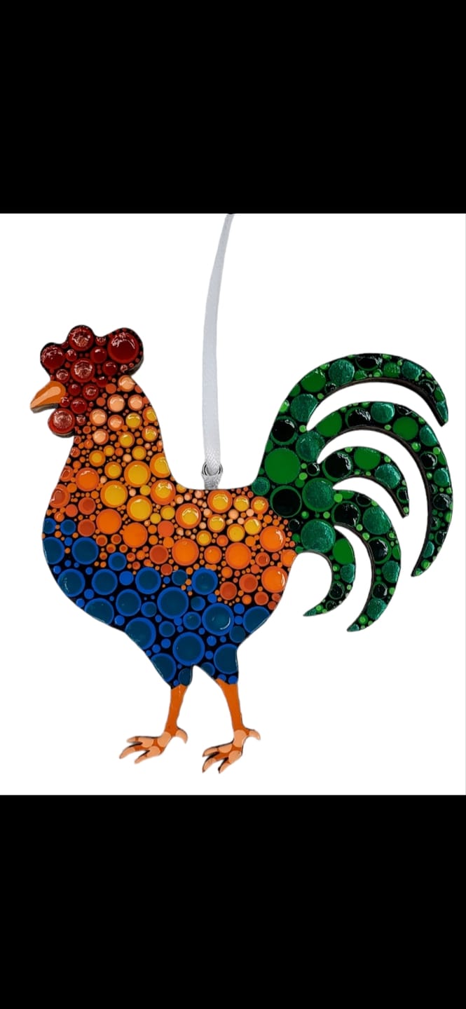 Customer photo review of Unfinished Wood Rooster Chicken Shape - Farm Animal - Craft - up to 24" DIY