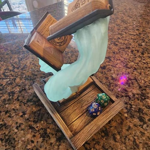 Customer photo review of Arcane Grimoires Customizable Dice Tower