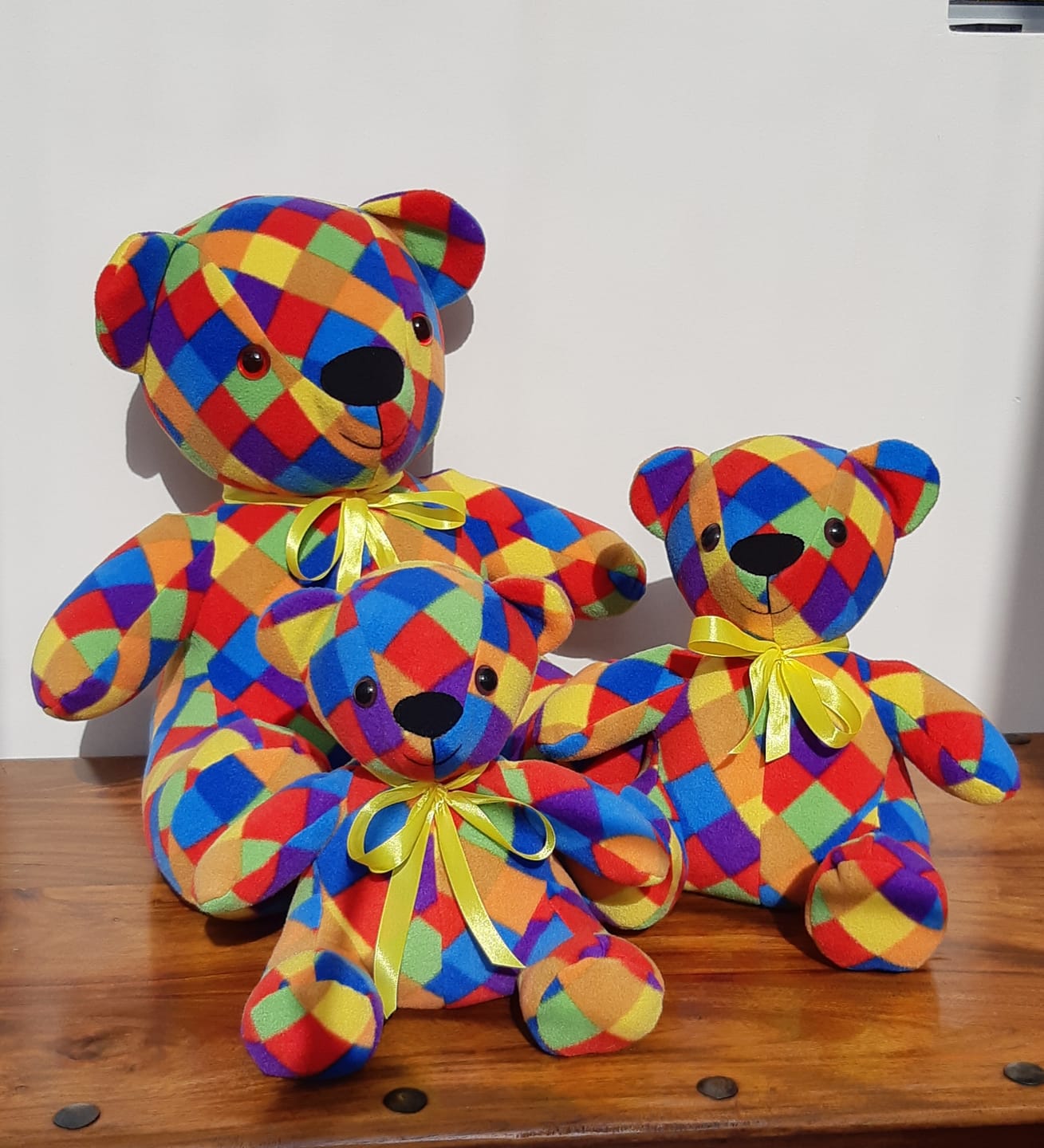 Customer photo review of Multicoloured Squares Anti Pill Polar Fleece Fabric