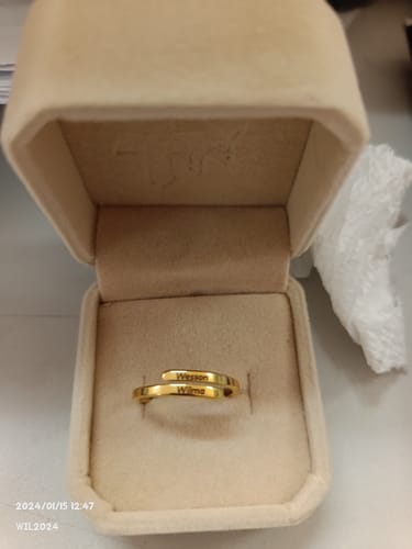 Customer photo review of Printave™ Personalized 2 Layers Ring