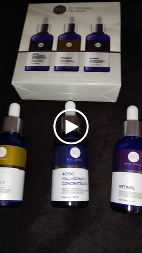 Customer video review of Kit Facial Con 3 Serums Acido Hialurónico, Retinol, Vit C