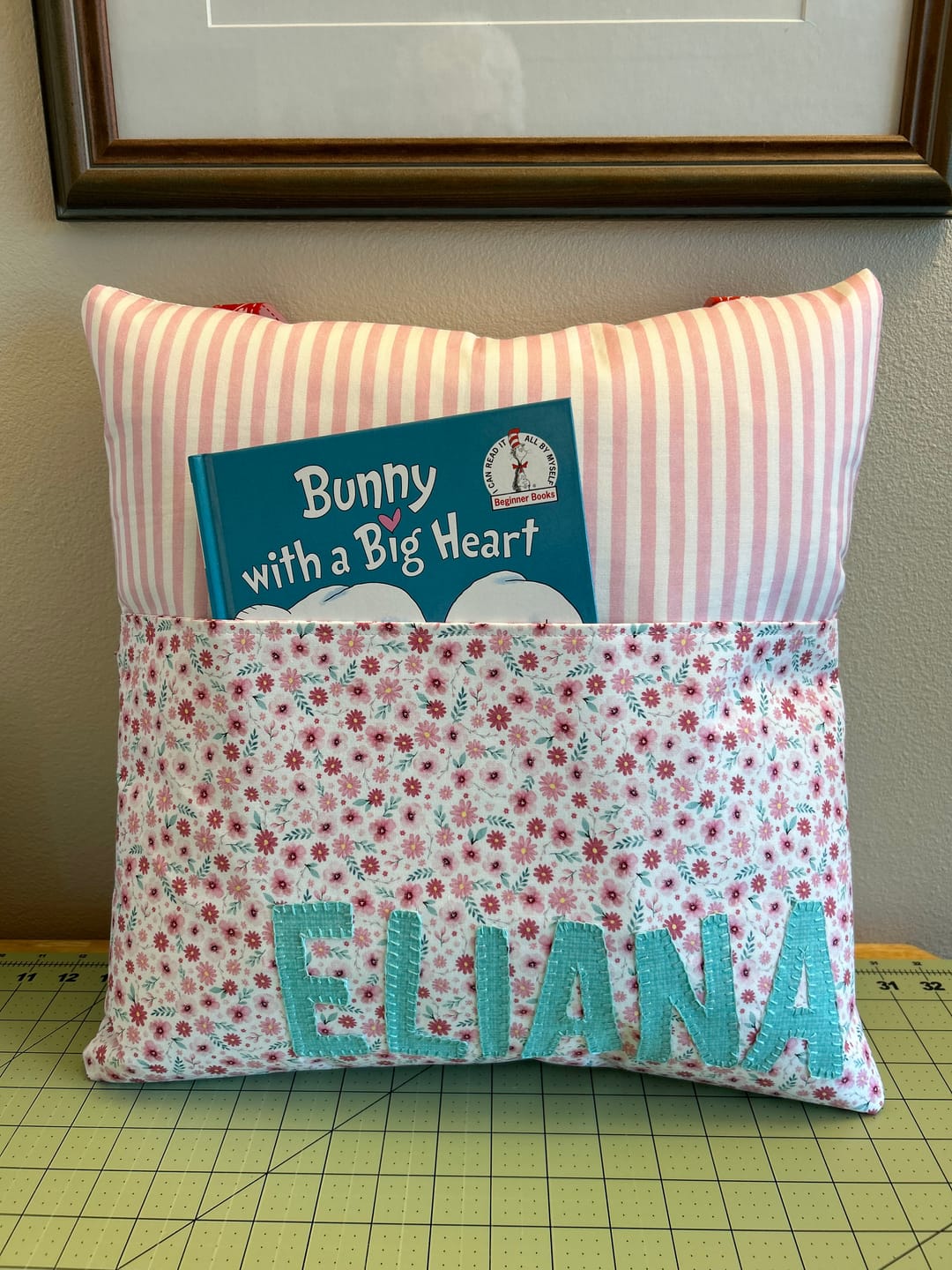 Customer photo review of Reading Pillow / Pocket Book Pillow Pattern in Two Sizes | Digital PDF Pattern