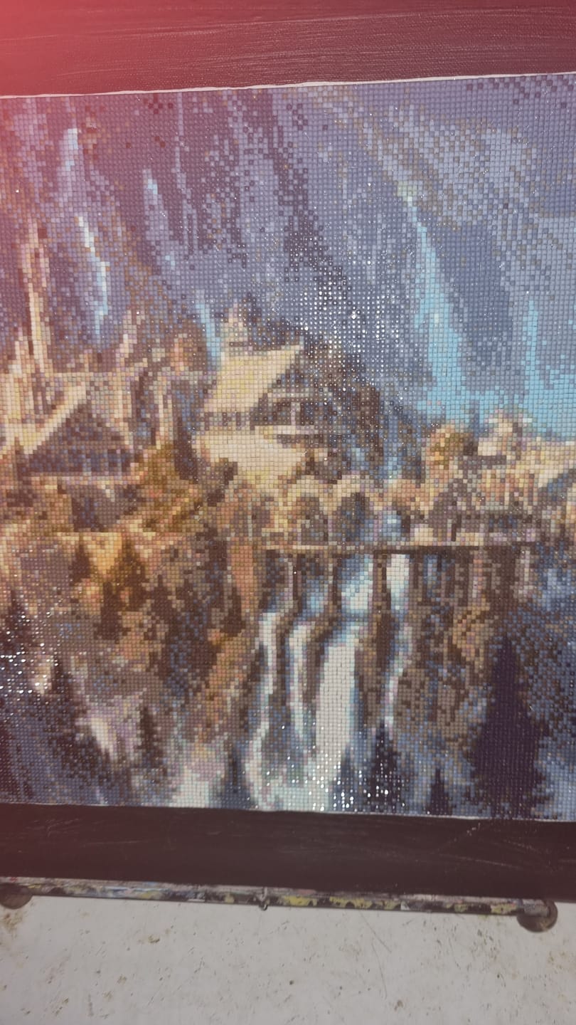 Customer photo review of Full Drill - 5D DIY Diamond Painting Kits Dream Mysterious Castle Waterfall