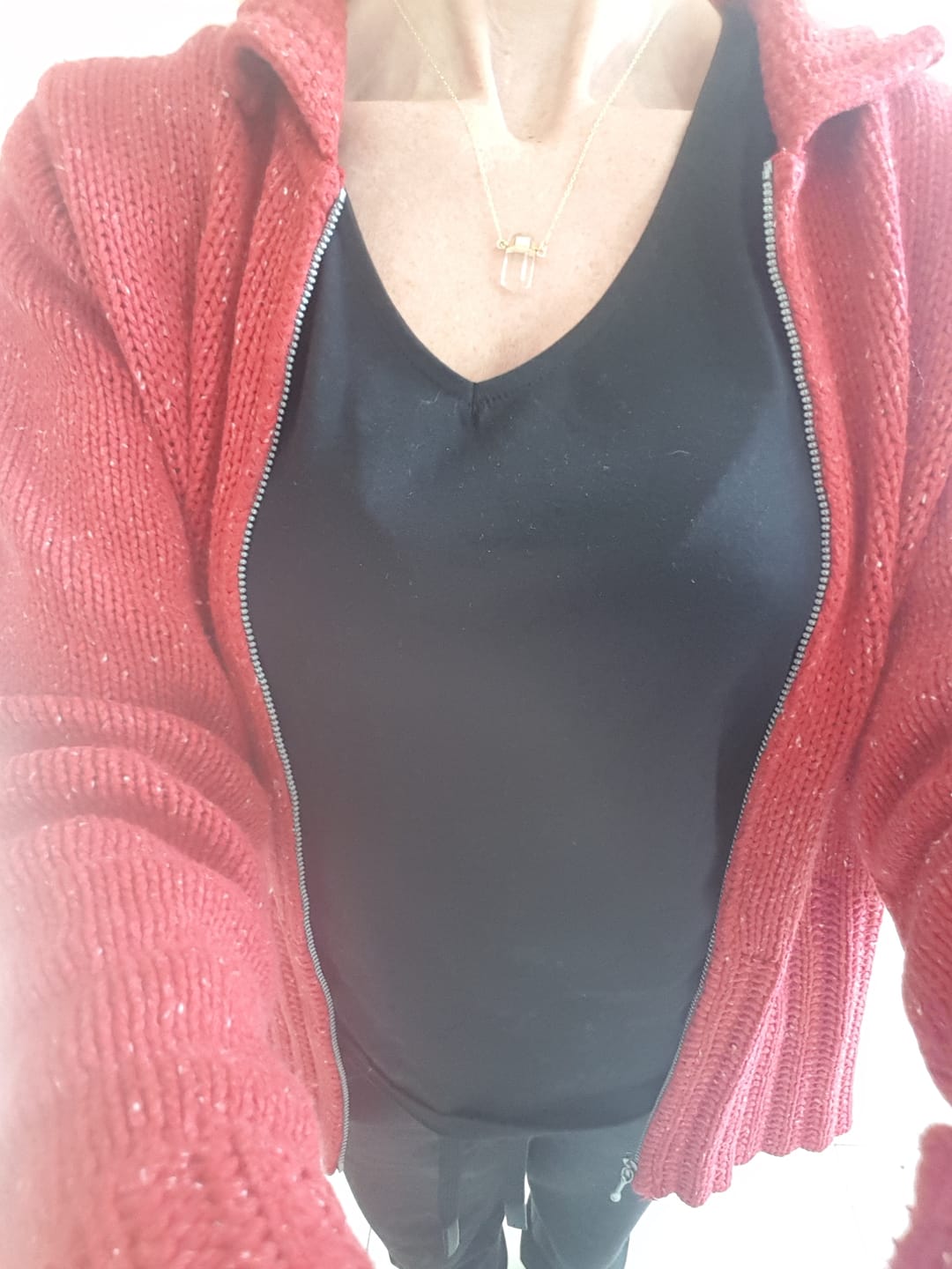 Customer photo review of Collier Cristal de Roche "Murmure du Tibet"