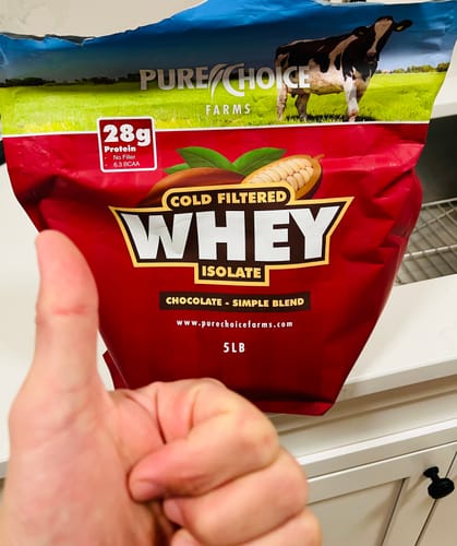 Customer photo review of Whey Protein Chocolate