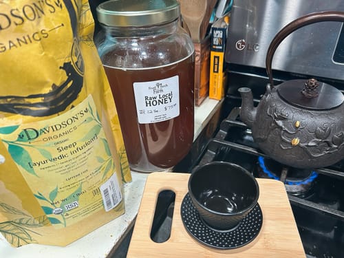 Customer photo review of Japanese Cast Iron Plum Tea Set