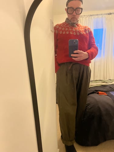 Customer photo review of Wide-leg Casual Pants