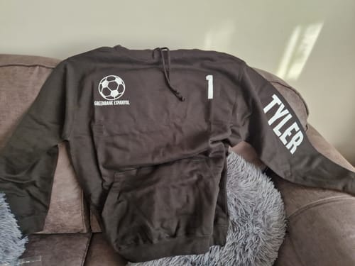 Customer photo review of TeamKitz Core Football Team Sleeve Hoodie
