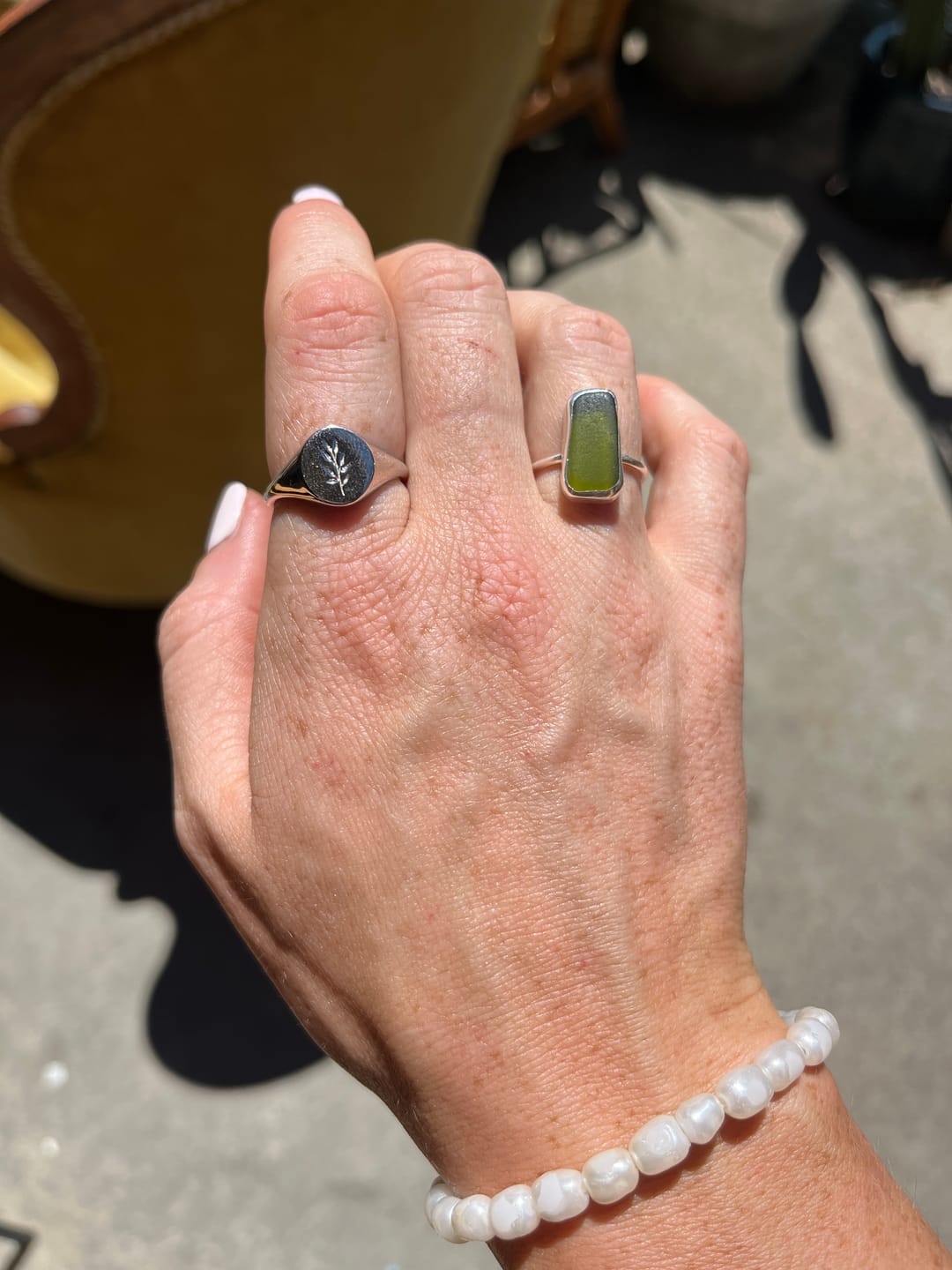 Customer photo review of Green Sea Glass - Size O