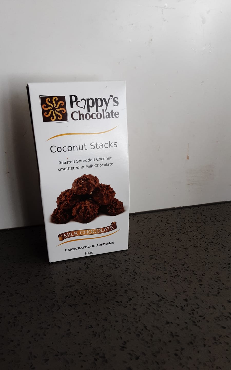 Customer photo review of Milk Chocolate Coconut Stacks 100g