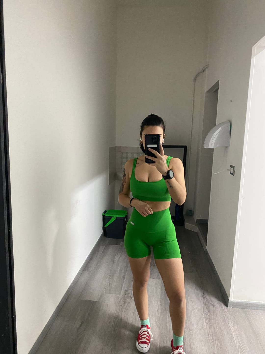 Customer photo review of Shorts CALIPSO Verde Prato Costine