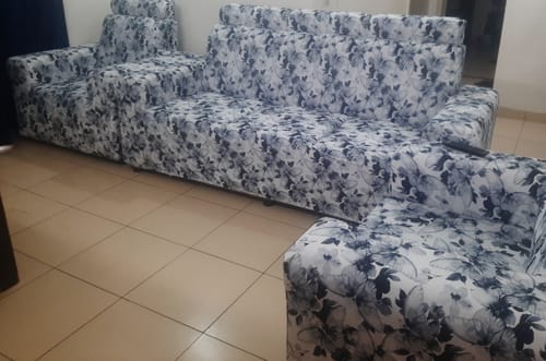 Customer photo review of Ivory Wings Elastic Sofa Slipcovers
