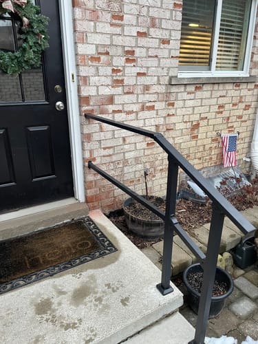 Customer photo review of Stairs Handrail Wall Extension