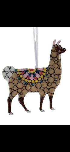Customer photo review of Unfinished Wood Llama Shape - Farm Animal - Craft - up to 24" DIY