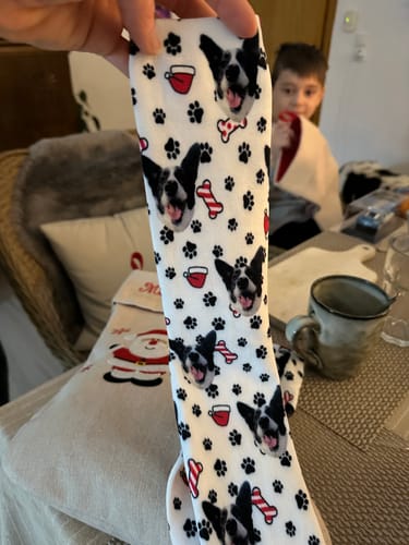 Customer photo review of Personalisierte Weihnachts Hunde Socken