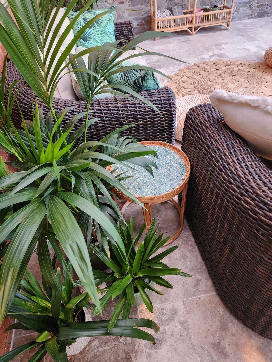Customer photo review of Sirena Rattan Table