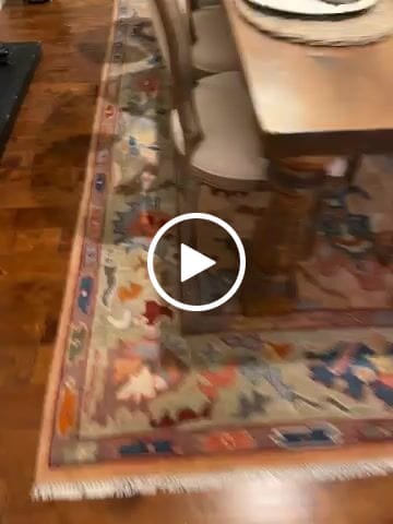 Customer video review of Custom Made Colorful Peach and Green Hand knotted Oushak wool Area Rug