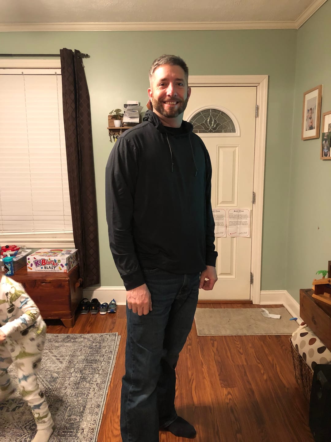 Customer photo review of Galaxy Black – Performance Hoodie