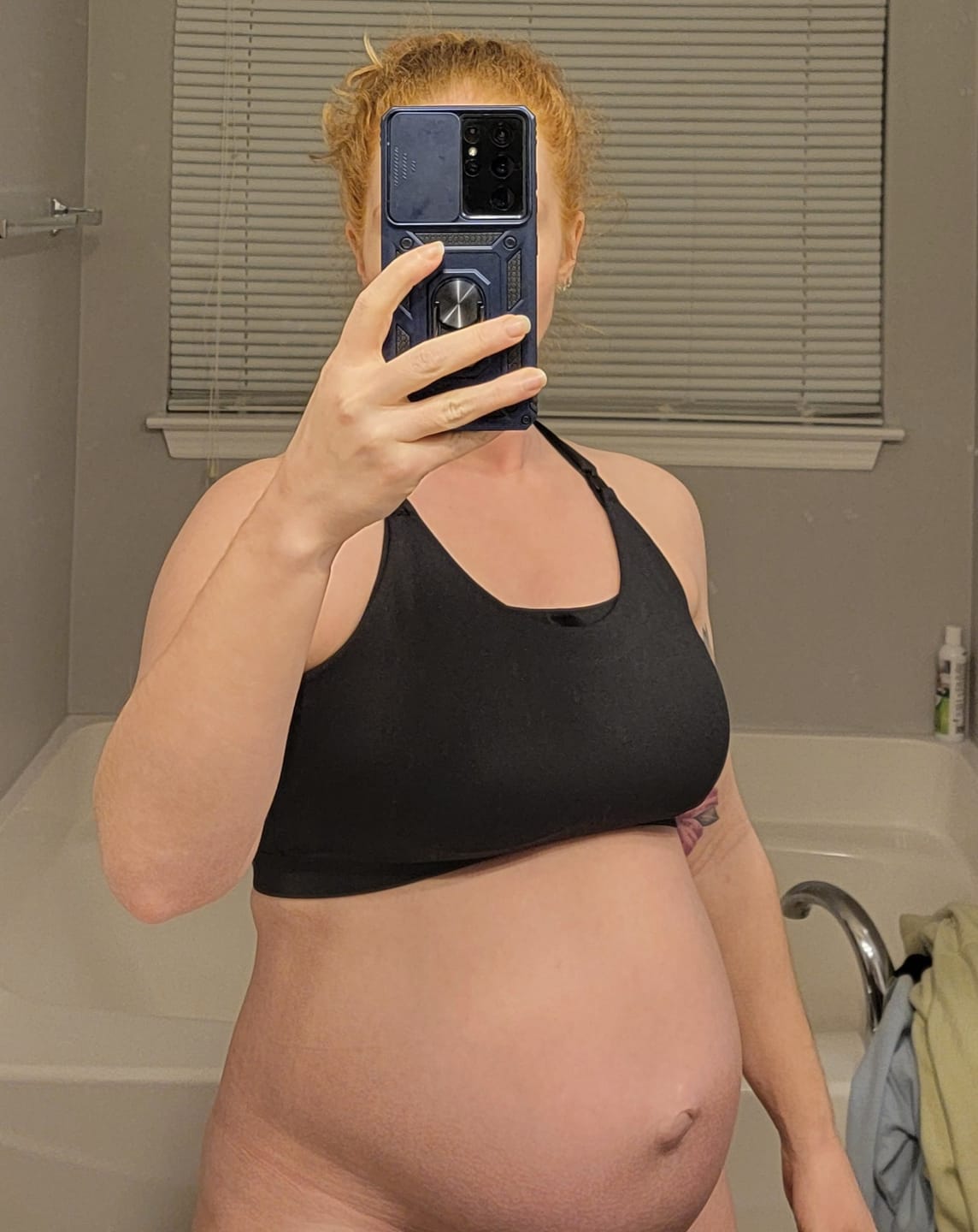Customer photo review of Ultra Comfort Active Nursing Bra - FIXED Pads (Solid Black)