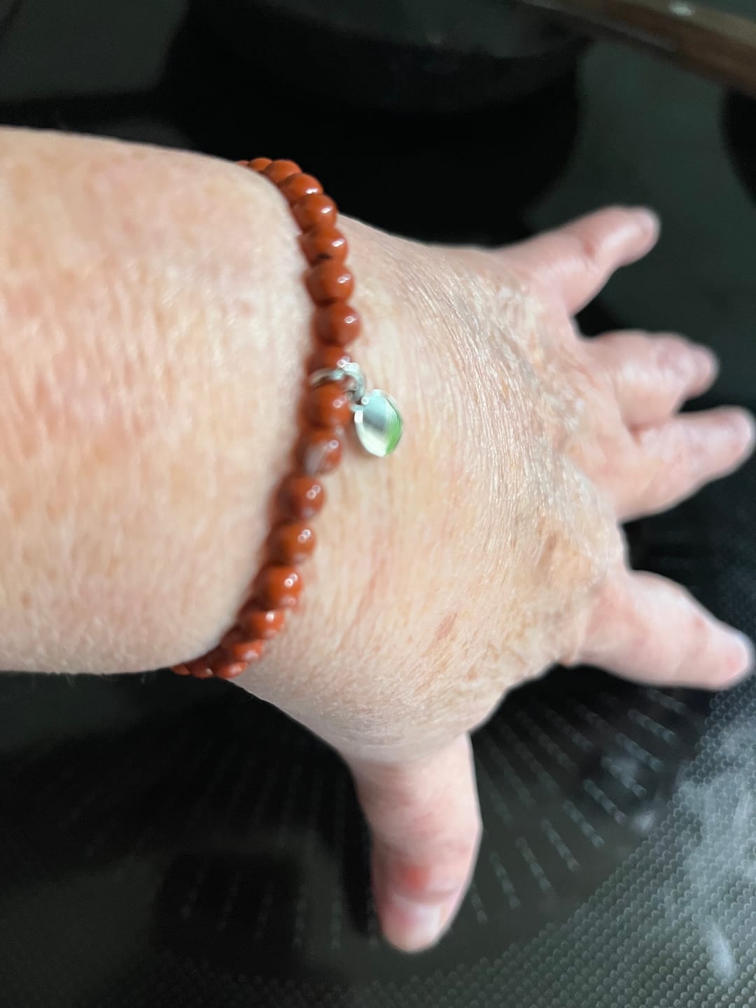 Customer photo review of Red Jasper Bracelet