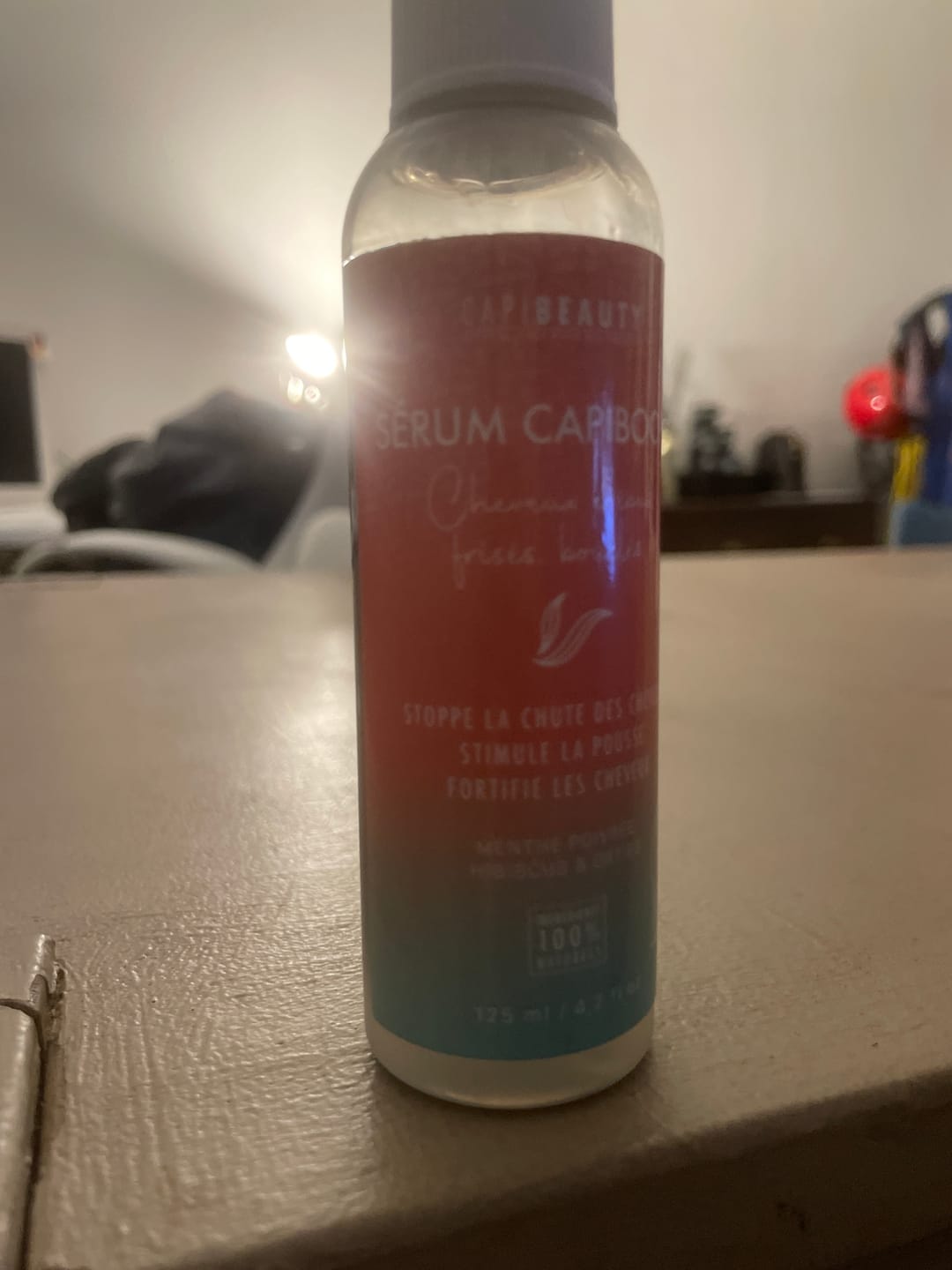 Customer photo review of Sérum Capiboost Hibiscus & Orties 120ml pour la pousse des cheveux bouclés frisés crépus