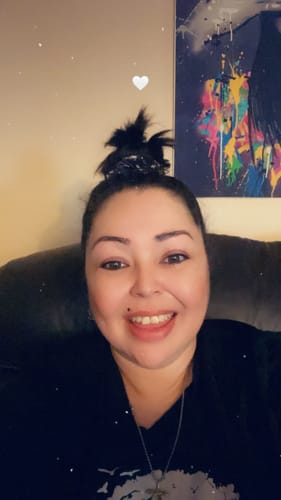 Customer photo review of Aura Blue Colored Contact Lenses
