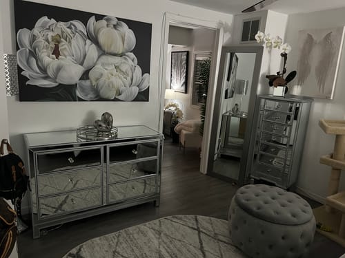 Customer photo review of 'White Peonies' Framed Canvas