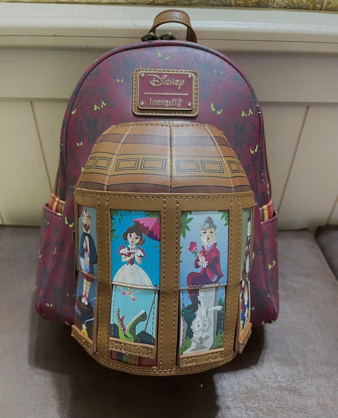 Customer photo review of Loungefly Disney Haunted Mansion Moving Portraits Mini Backpack