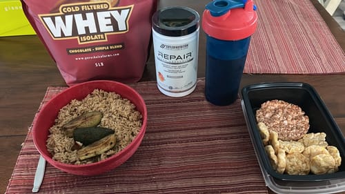 Customer photo review of Whey Protein Isolate Chocolate