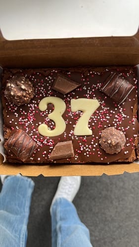 Customer photo review of Mini birthday brownie