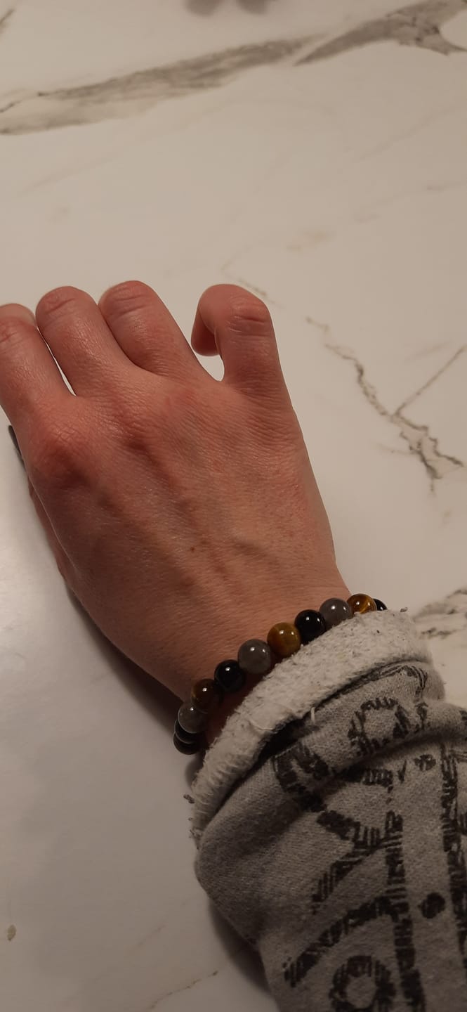 Customer photo review of Bracelet "Protection Ultime" en Tourmaline, Oeil de Tigre & Labradorite