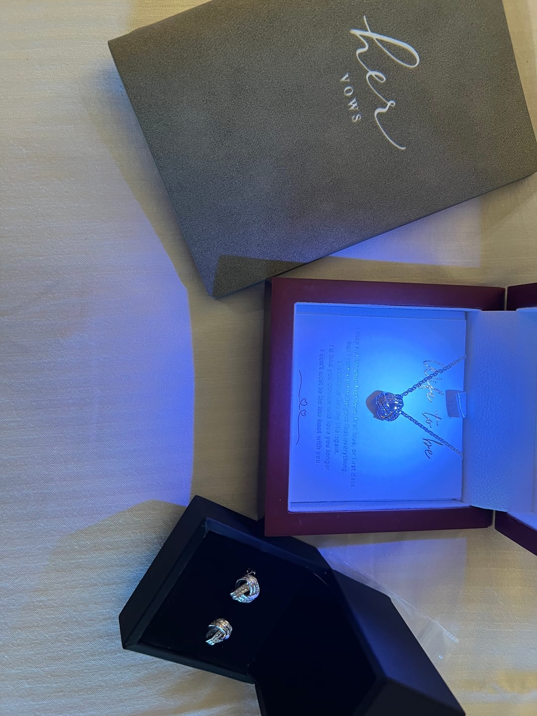Customer photo review of My  Wife to Be - Infinity Knot Necklace