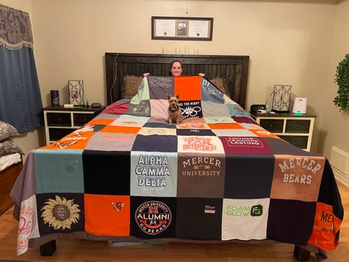 T-shirt quilt featuring mercer bears by Karen from GA