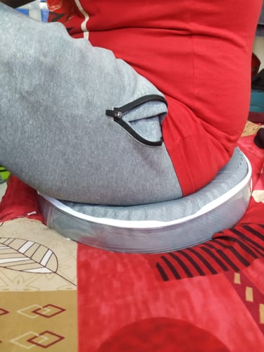 Customer photo review of Round Ring Cushion Pillow | Provides Cushioned Seating  to reduce Pain & Discomfort