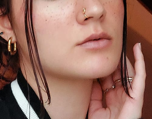 Customer photo review of Faux piercing lune
