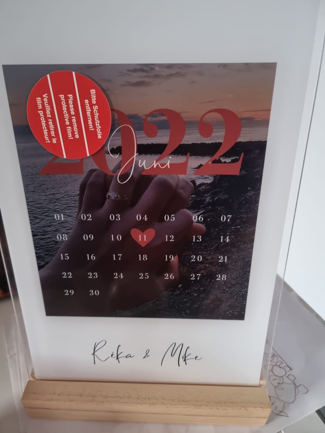 Customer photo review of Euer Love-Datum (Acryl-Glas)