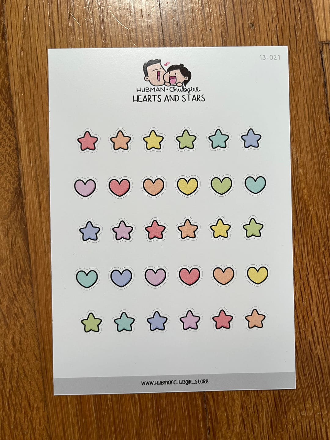 Customer photo review of Hearts and Stars Planner Stickers