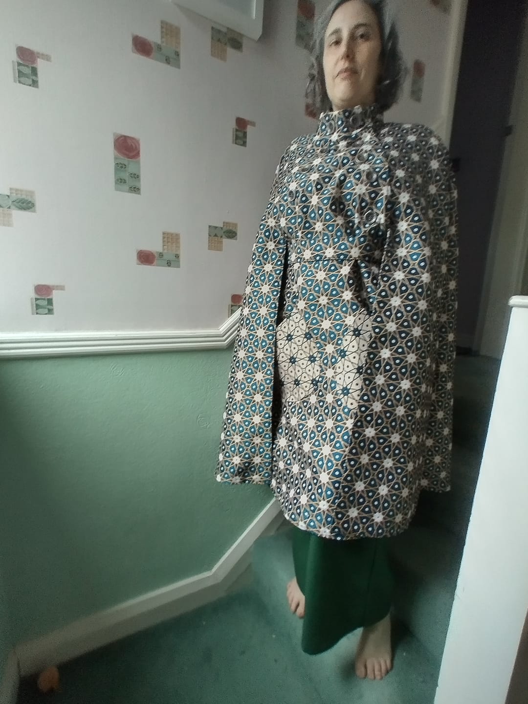 Customer photo review of Abstract Dotted Tiles Tapestry Fabric