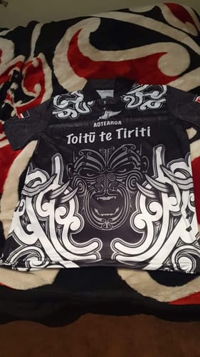 Customer photo review of Personalised Aotearoa Polo Shirt Toitu Te Tiriti O Waitangi LT05