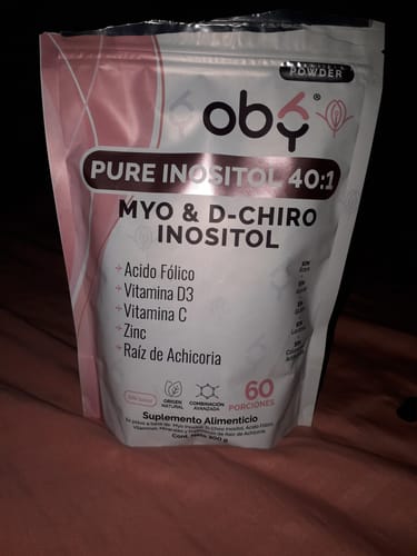 Customer photo review of Oby Pure Inositol Ratio 40:1 Polvo 300 G | Myo y D-Chiro Inositol, Acido Folico, Prebioticos, Vitaminas y Minerales. Sin Sabor
